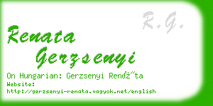 renata gerzsenyi business card